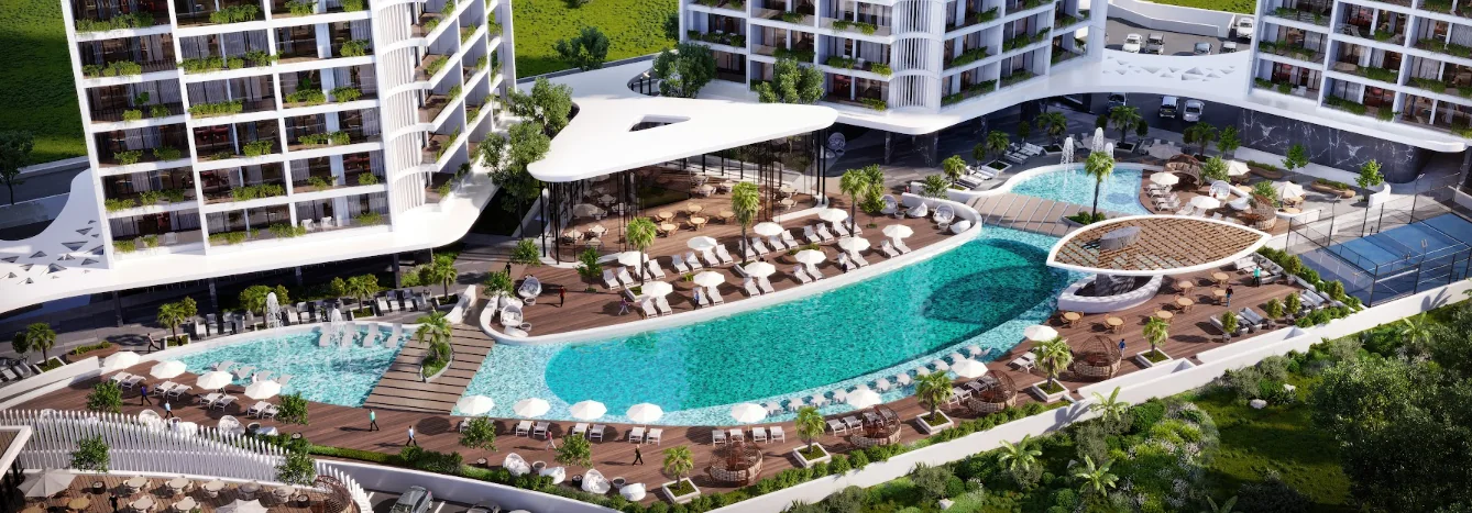 Shared pool and gardens · Architectural visualisation